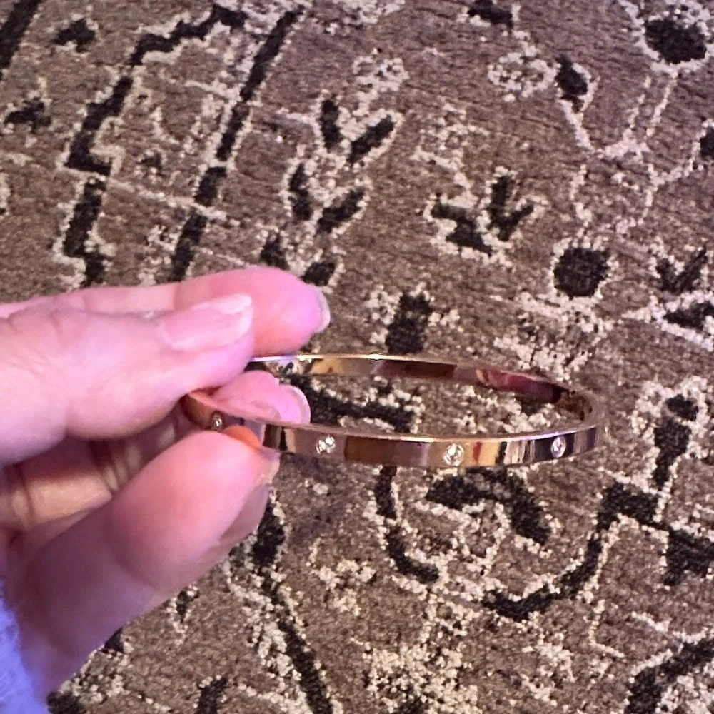 Nunya Lux Rose Gold Bracelet with crystal accents.